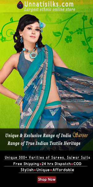 Online Ethnic Shopping Store for Exclusive Indian Sarees and Salwar Kameez. Shop Now at www.unnatisilks.com